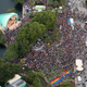 An aerial view of the people who attended a vigil for the victims of the Pulse nightclub shooting in Orlando, Fla., on June 19, 2016
Red Huber/Orlando Sentinel/TNS via Getty Images